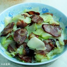 青菜头炒香肠的做法 青菜头炒香肠的做法