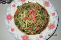 豆苗炒香肠的做法