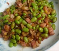 火腿榨菜炒青豆的做法