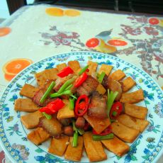 豆腐片炒腊肉的做法 豆腐片炒腊肉的做法