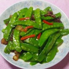 腊味荷兰豆的做法