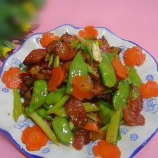 荷兰豆炒腊味的做法 荷兰豆炒腊味的做法