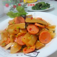 酸咸萝卜拌豆腐的做法