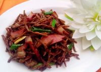 干豆角炒腊肉的做法