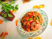 腊肉香芹炒火腿的做法