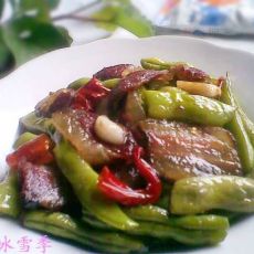 四季豆炒腊肉的做法