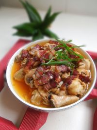 腊肉蒸鸡块的做法