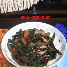香菇片炒紫菜苔的做法 香菇片炒紫菜苔的做法