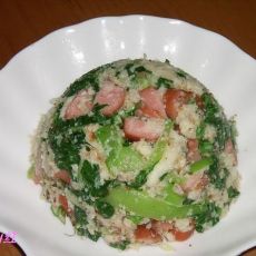 青菜火腿炒豆渣的做法 青菜火腿炒豆渣的做法