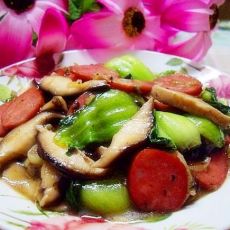 香菇炒油菜的做法 香菇炒油菜的做法