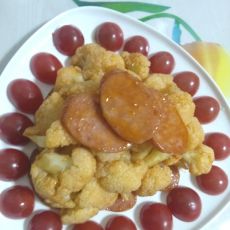 火腿炒花菜的做法 火腿炒花菜的做法