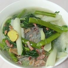 青菜火腿粉丝汤的做法