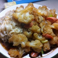 火腿花菜盖面的做法 火腿花菜盖面的做法
