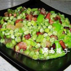 腊肉烩豌豆的做法 腊肉烩豌豆的做法