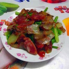 腊味炒菜心的做法 腊味炒菜心的做法