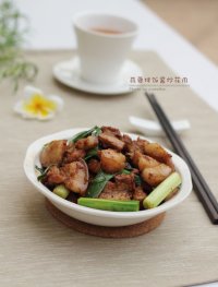 蒜蓉拌饭酱炒花肉的做法