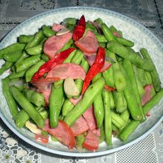 豆角炒火腿的做法 豆角炒火腿的做法