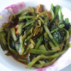 小白菜炒火腿的做法
