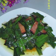 腊肉炒葱叶的做法 腊肉炒葱叶的做法