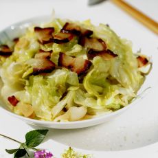 腊肉包菜的做法