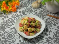 豆腐块炒火腿的做法