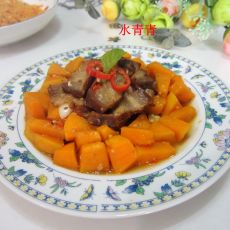 老南瓜丁炒腊肉的做法 老南瓜丁炒腊肉的做法