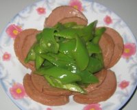 尖椒炒火腿的做法