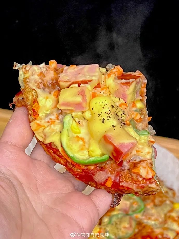 包菜丝儿做披萨的做法，巨香巨饱腹