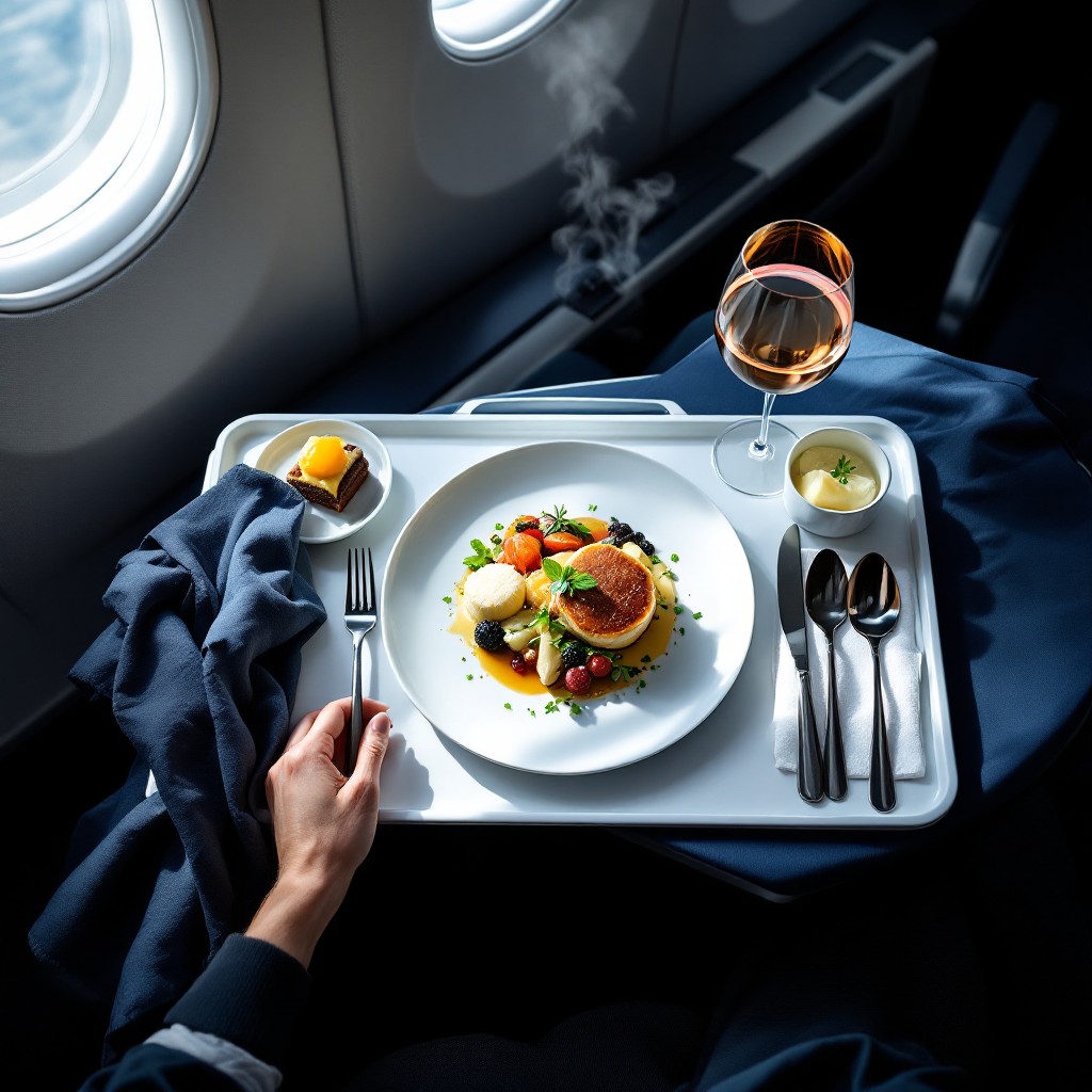 豪华航空午餐图片