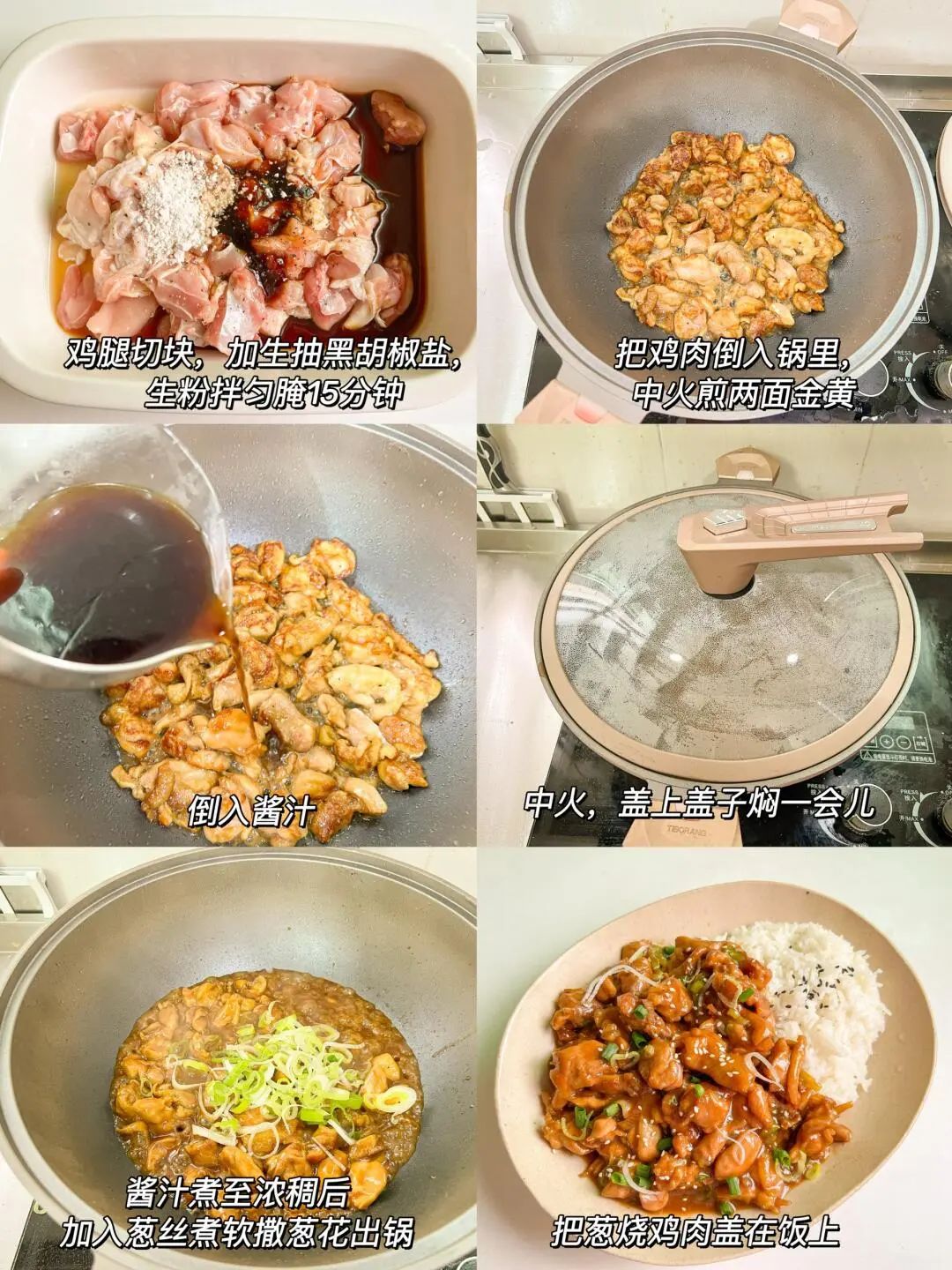 葱烧鸡肉盖饭的做法