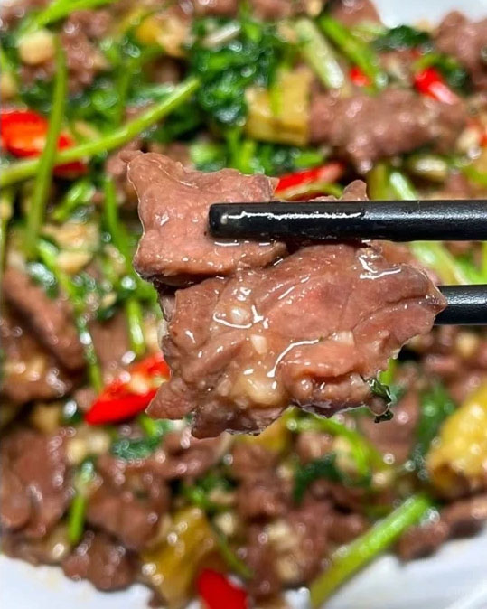 香菜炒牛肉的家常做法