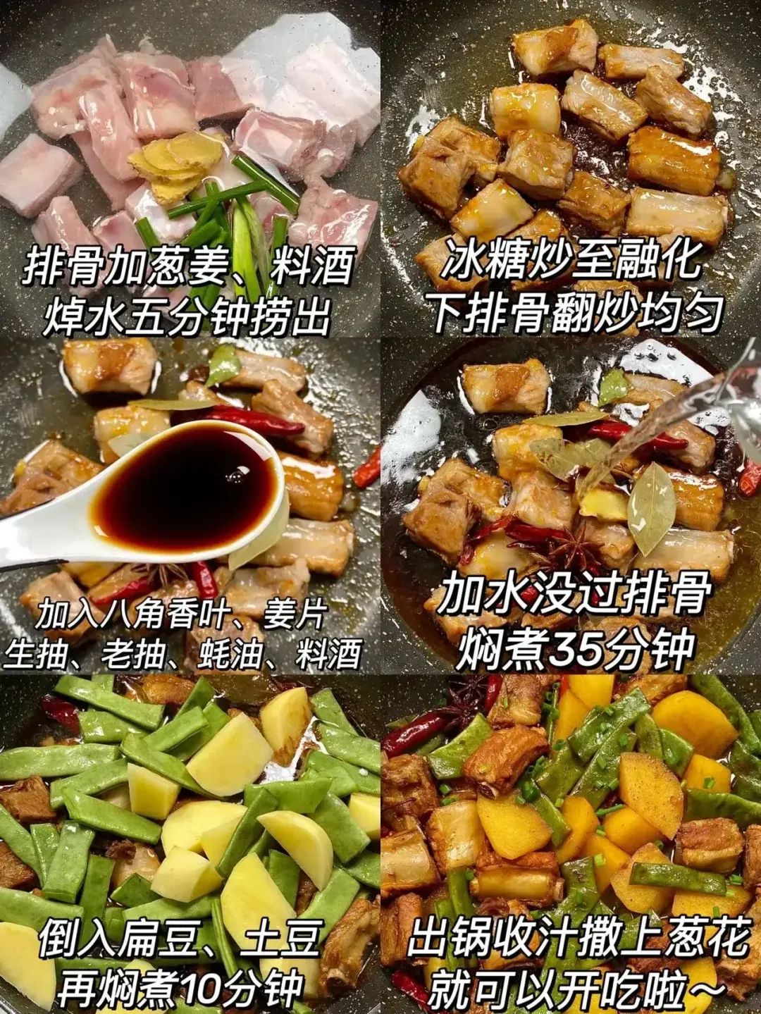 排骨焖土豆的制作方法