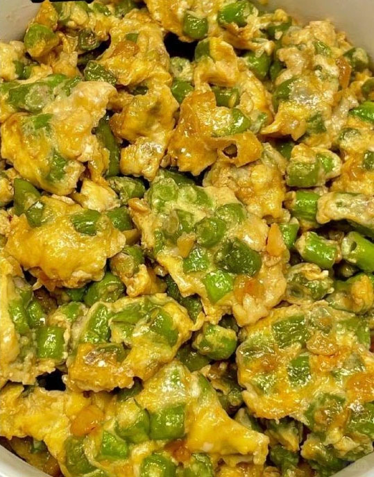 豆角炒鸡蛋的做法
