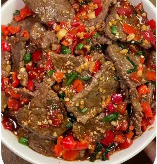 香辣剁椒牛肉的做法