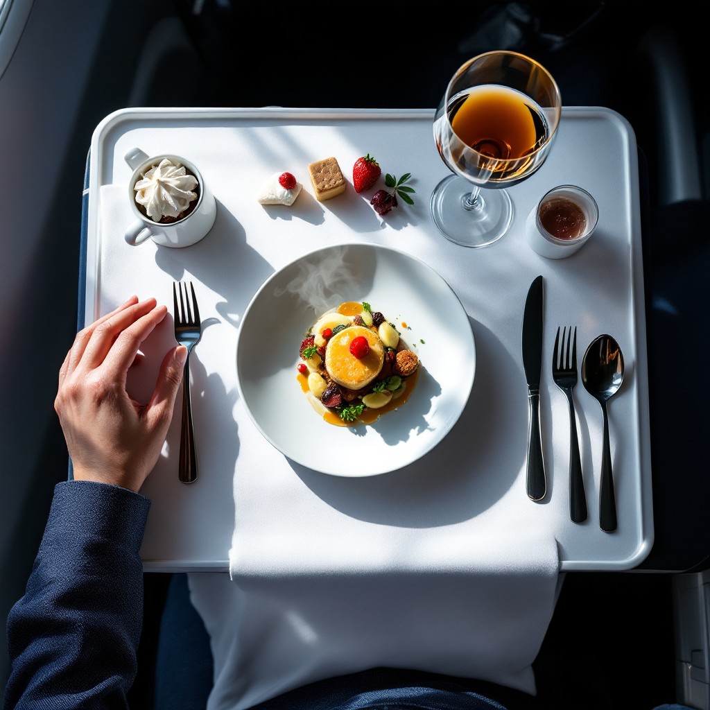 豪华航空午餐图片