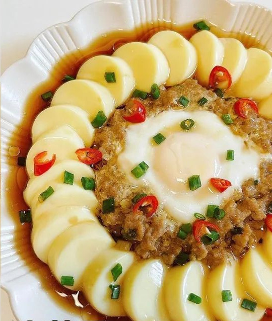 豆腐肉沫蒸蛋的做法