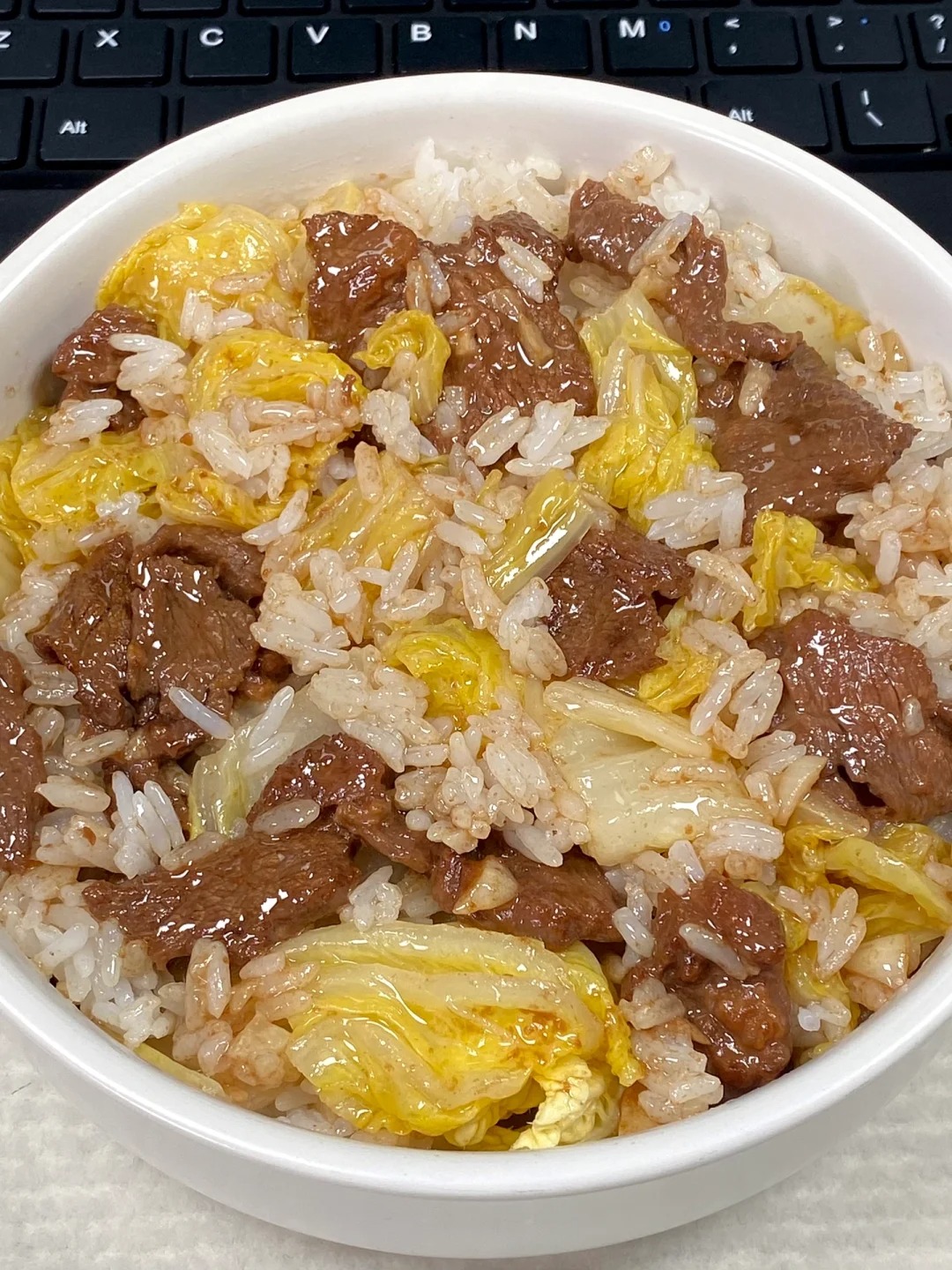 牛肉娃娃菜拌饭的做法