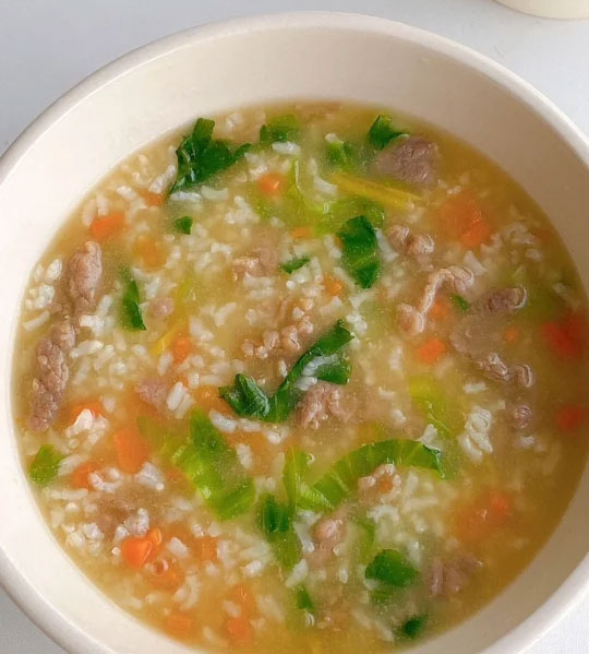 生菜牛肉粥的做法