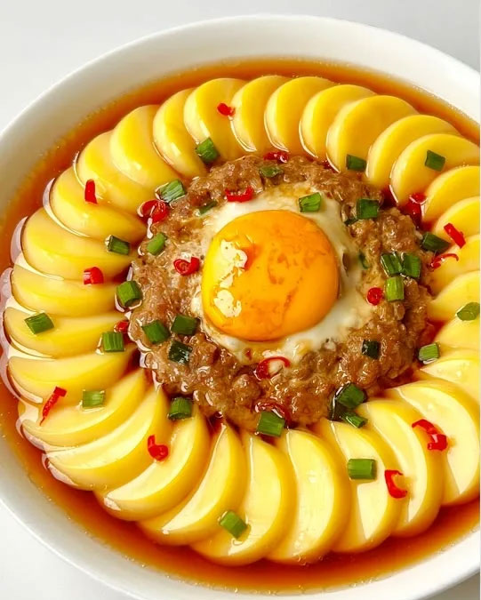 肉沫豆腐蒸蛋的做法