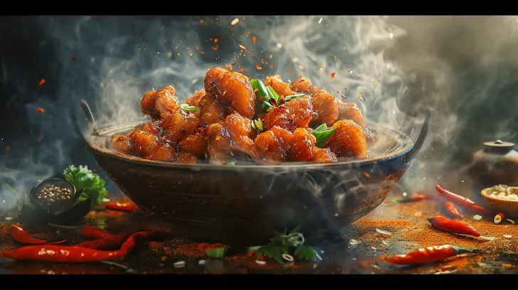 香辣蒸馥的菜肴