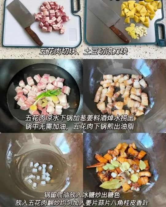 红烧肉炖士豆的做法