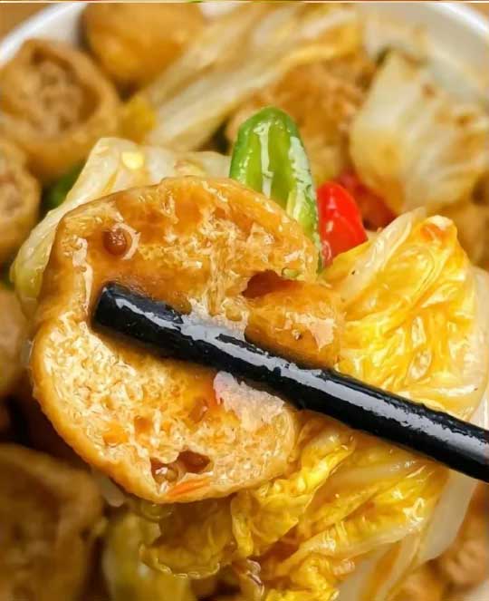 娃娃菜焖豆腐的做法