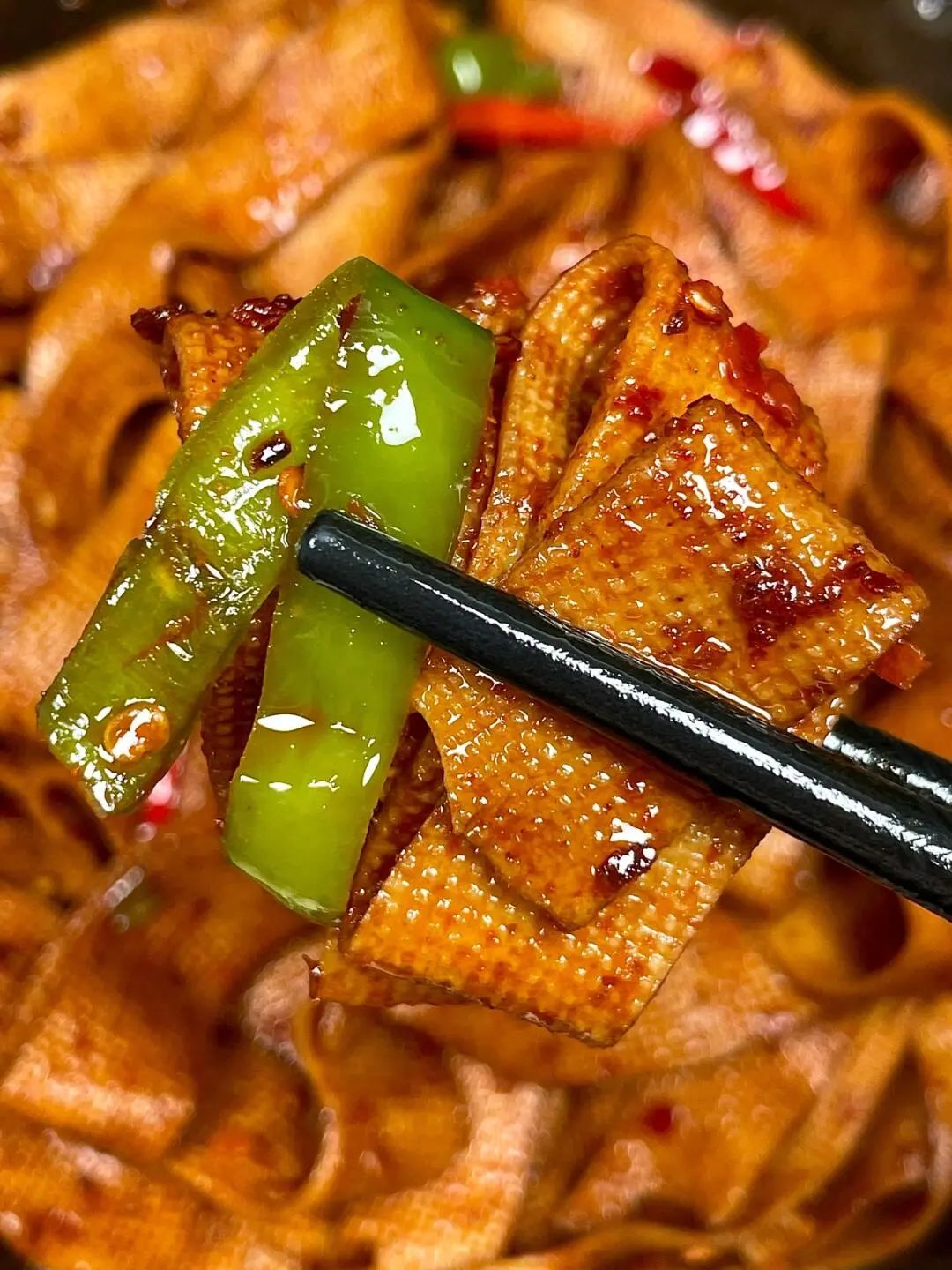 青椒炒豆皮的做法