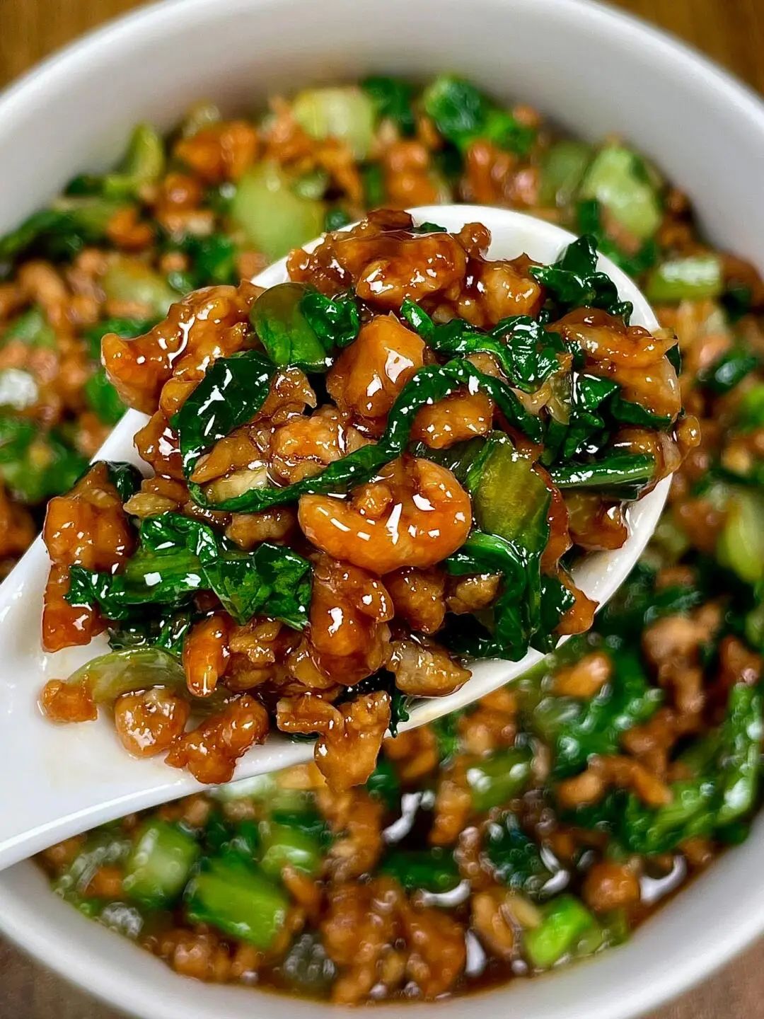 肉末小白菜的做法