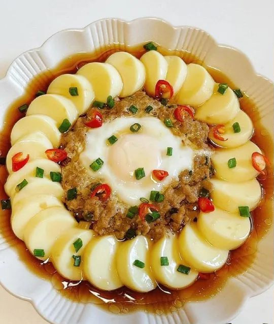 豆腐肉沫蒸蛋的做法