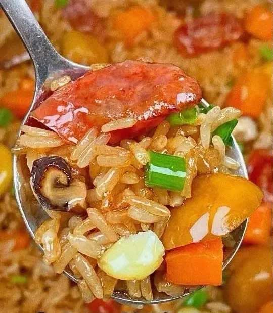 板栗焖饭的做法