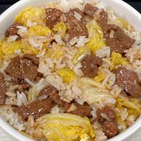 牛肉娃娃菜拌饭的做法
