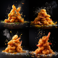 虾炸玉米饼