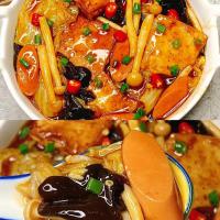 菌菇白菜豆腐煲的做法
