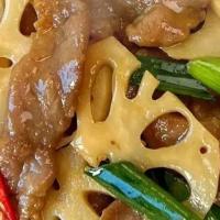 莲藕炒肉的做法